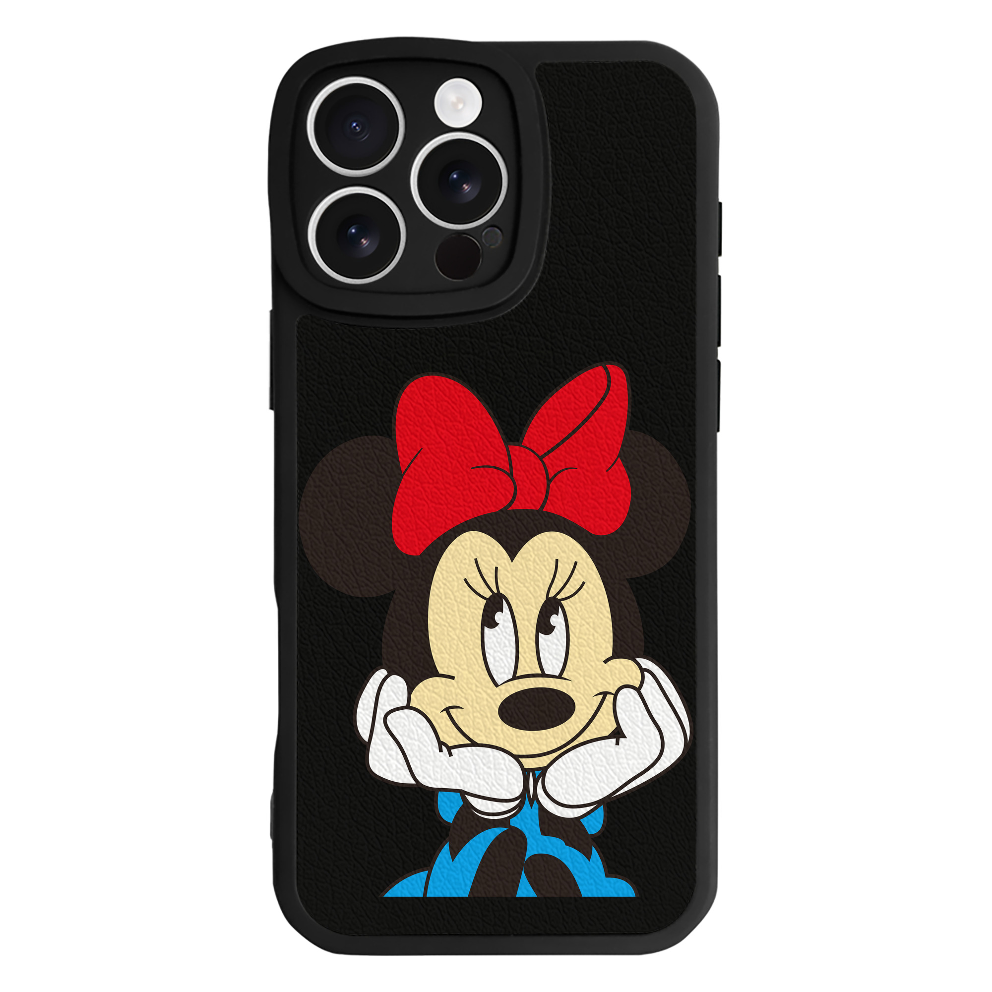 （画像用） ミッキーマウス Mickey Mouse 【iPhone 16シリーズ対応】シリコンスマホケース（レザー調） 材質：シリコン